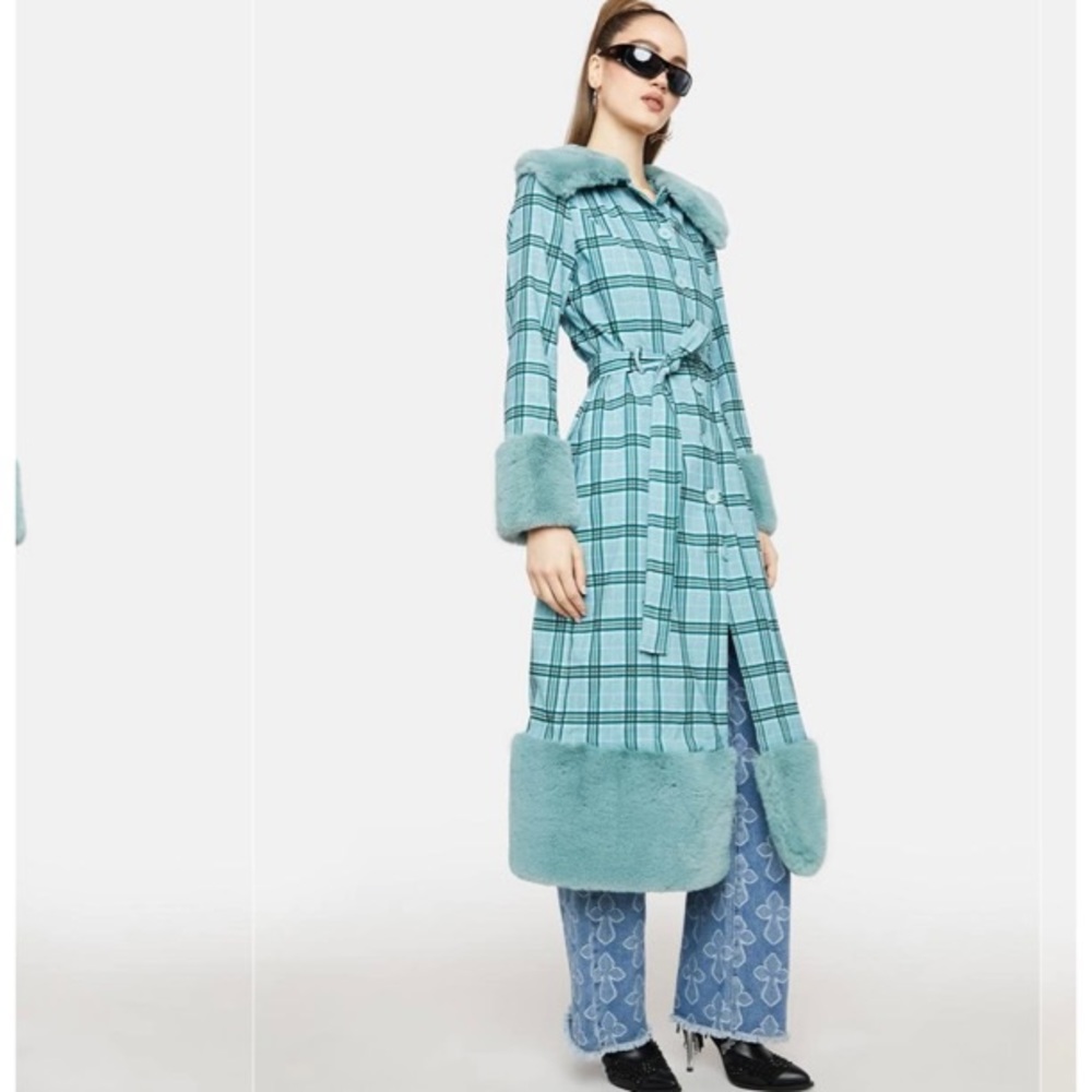 BNWT “Love goes on plaid” jacket